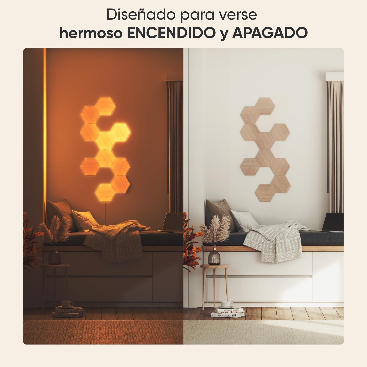 Thumbnail 2 de Nanoleaf Elements Kit de 13 Hexágonos LED Reg, WiFi, Alexa 🟤