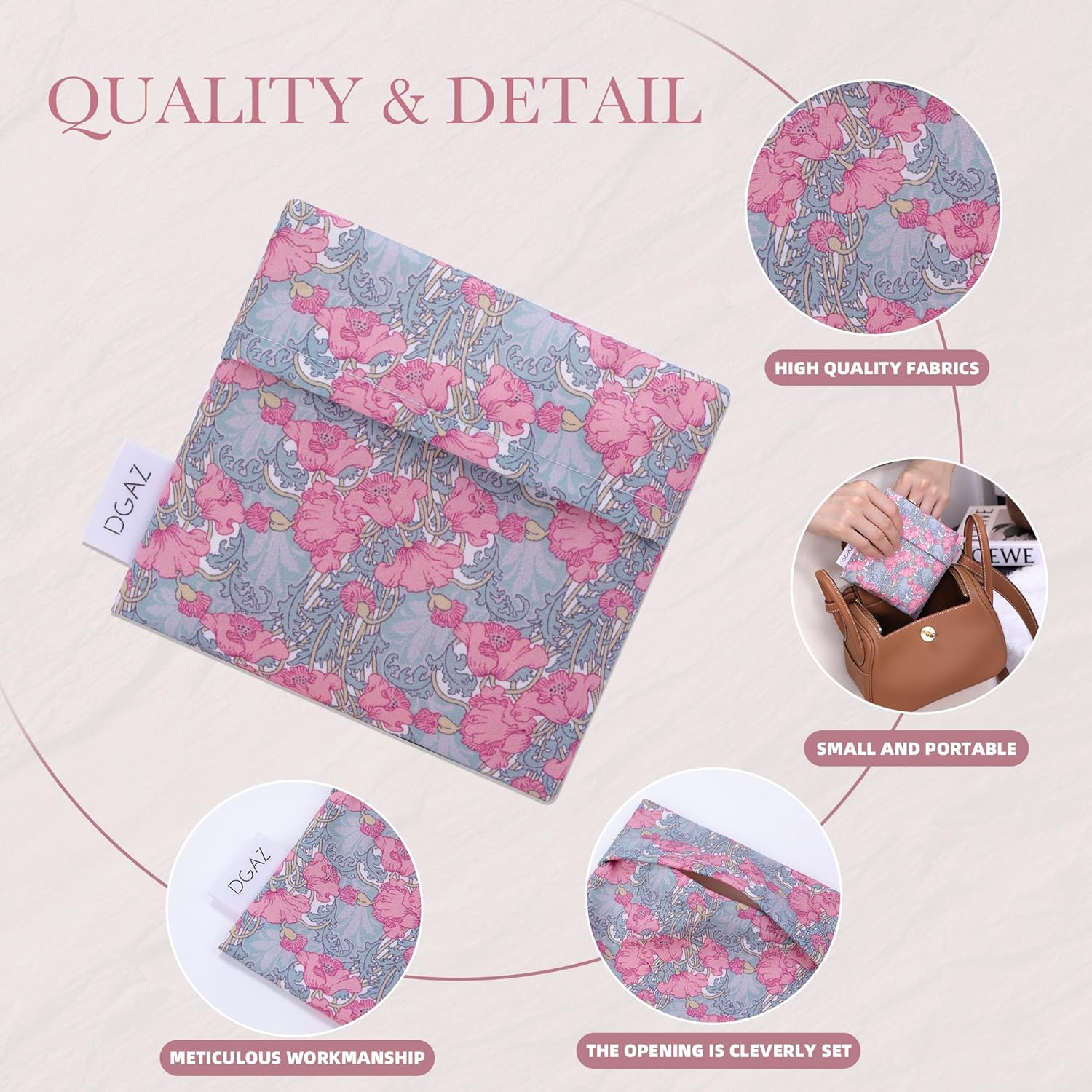 Detalle 2 de DGAZ DGAZ sanitary napkin storage bag 5.1in