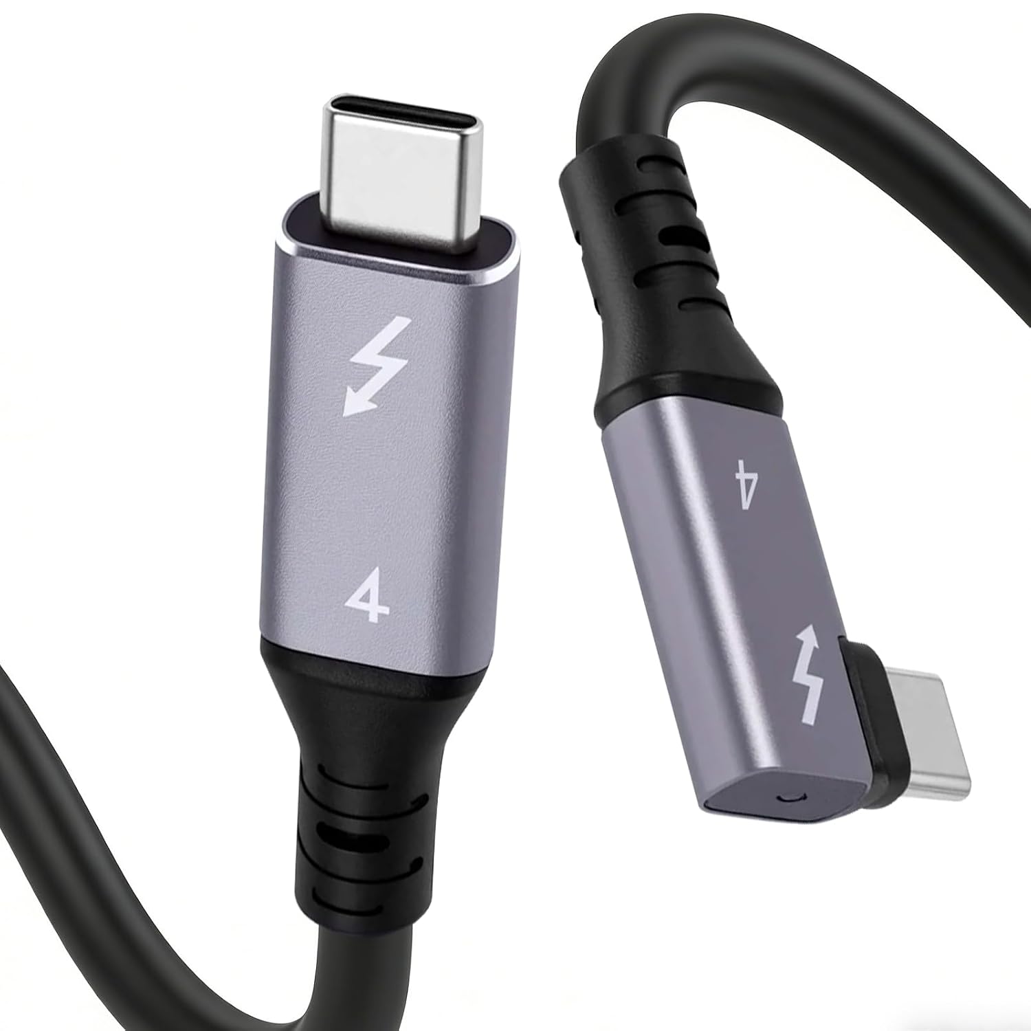 Detalle de Puiseno USB4 Kabel 40Gbps mit 240W PD – USB-C/Thunderbolt 4 Kabel für 8K@60Hz, DP Alt Mode, 2 m