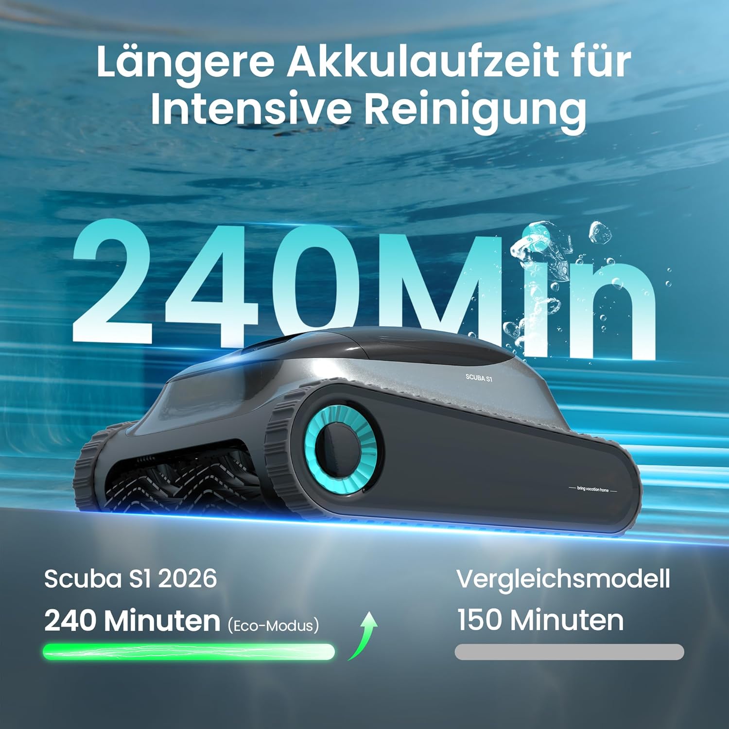 Thumbnail 2 de (2026 Upgrade) AIPER Scuba S1 Poolroboter für Boden & Wasserlinie mit App-Steuerung