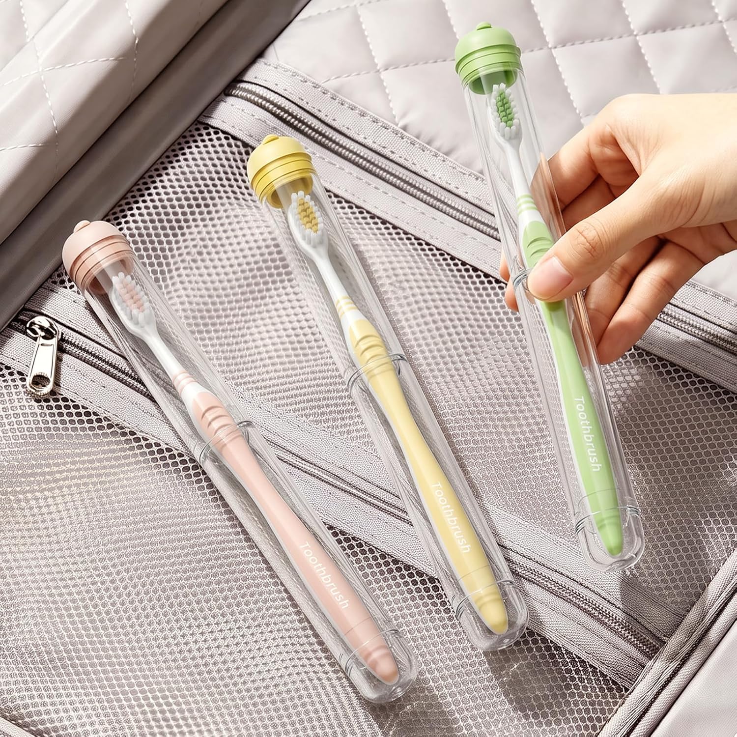 Detalle de MOPMS Toothbrush Travel Case 3-Pack