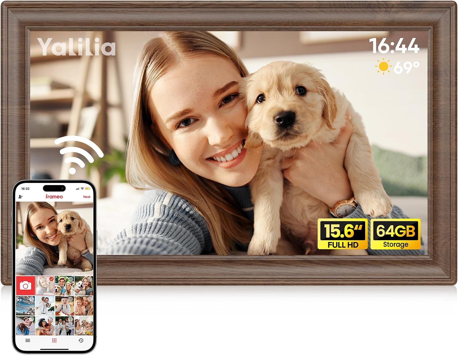 Detalle de FRAMEO 15,6 Zoll Digitaler Bilderrahmen