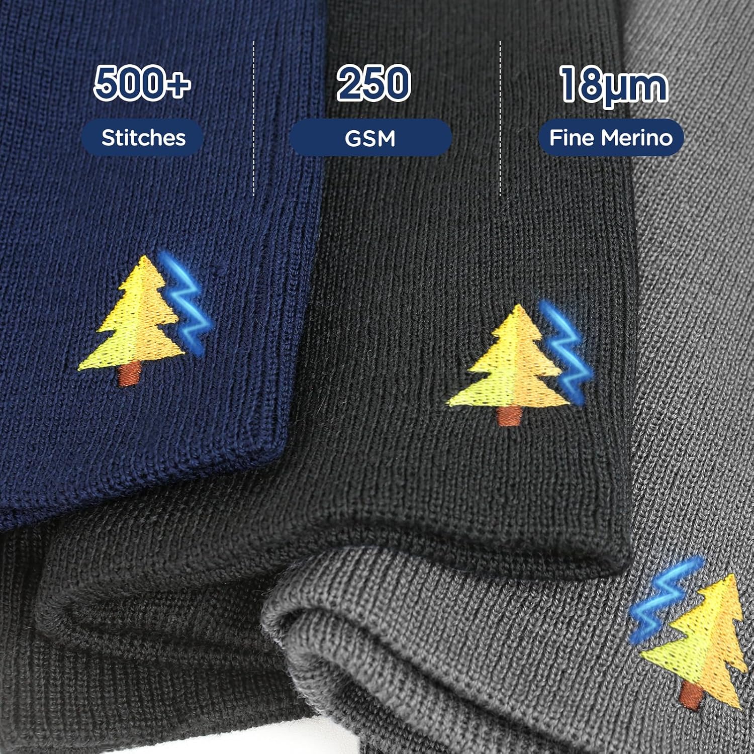 Thumbnail 2 de Donfri 100% Merino Wool Beanie Hat – thermal winter knit for men and women (unisex)
