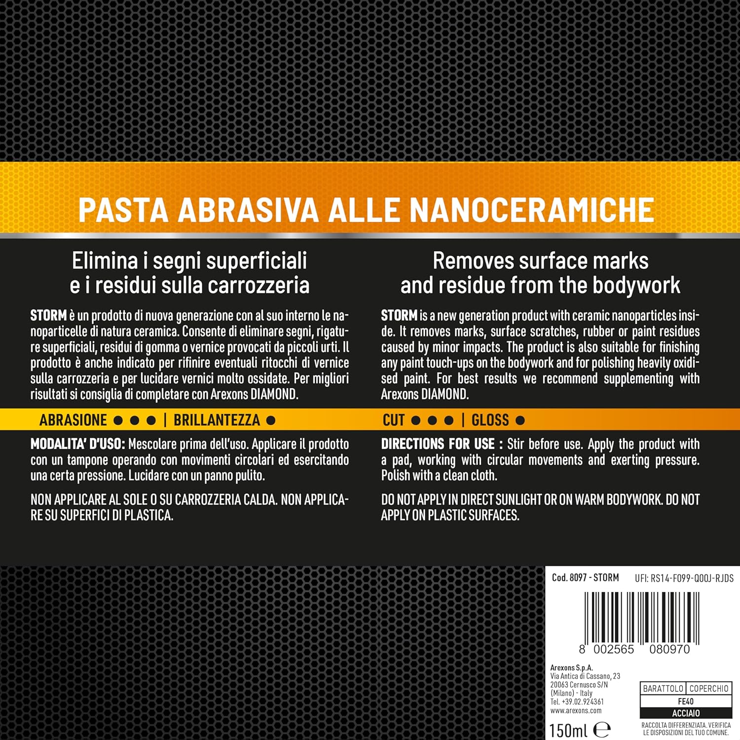 Thumbnail 1 de Arexons Car Care Pro STORM Pasta Abrasiva Ceramica 150 ml
