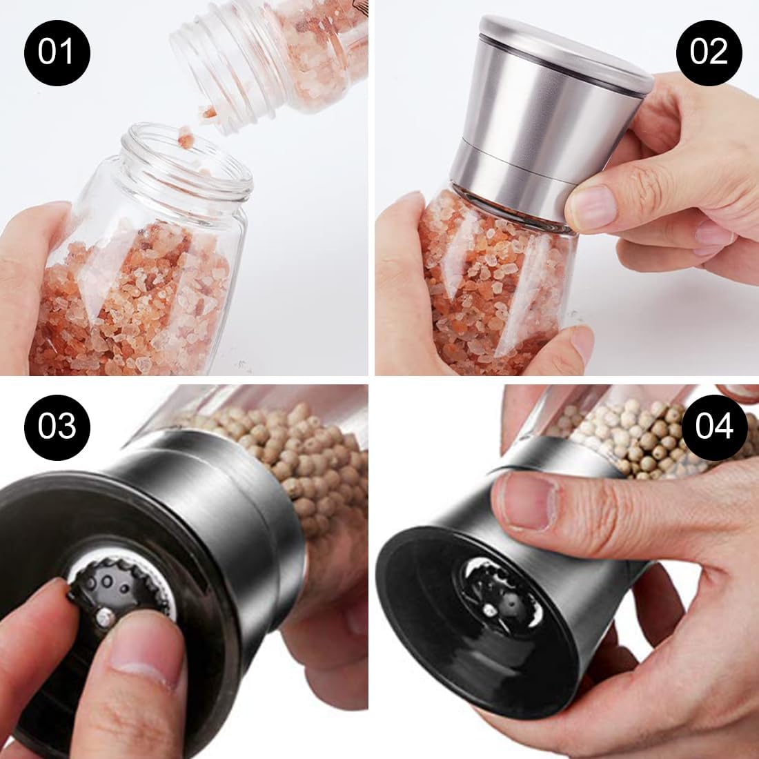 Detalle de Salt and Pepper Grinder Set 2-pack 🧂