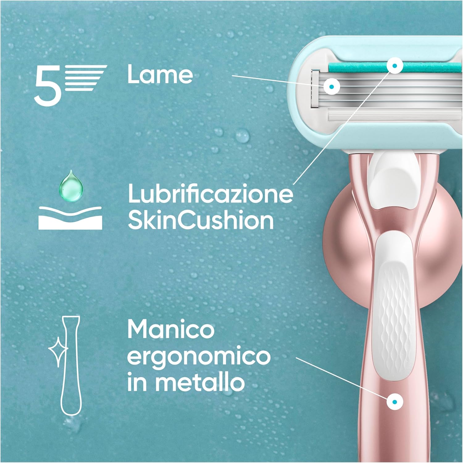 Thumbnail 2 de Gillette Venus Pro Smooth Sensitive rasoio donna 6 lamette
