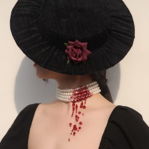 Thumbnail 3 de Handmade Vampire Choker with Dripping Blood Imitation Pearls by Ausdxreky