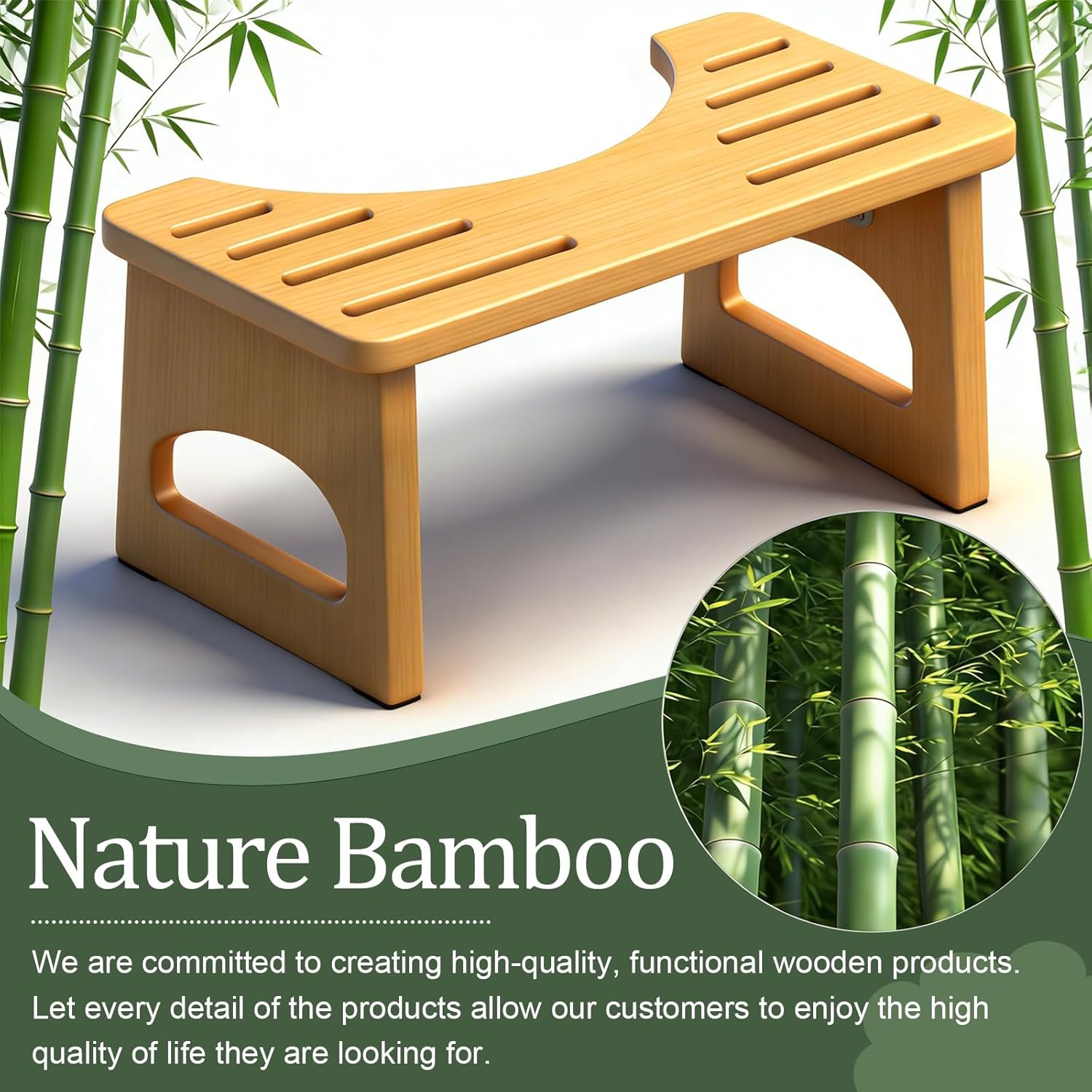 Thumbnail 2 de RayLove physiologischer Toilettenhocker aus Holz (klappbar, C-Form, 35 Grad)