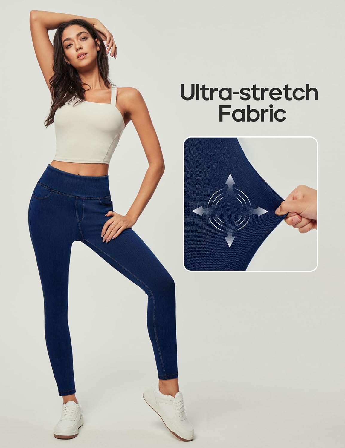 Thumbnail 2 de Heathyoga Stretchy Jeans High Waist Tummy Control