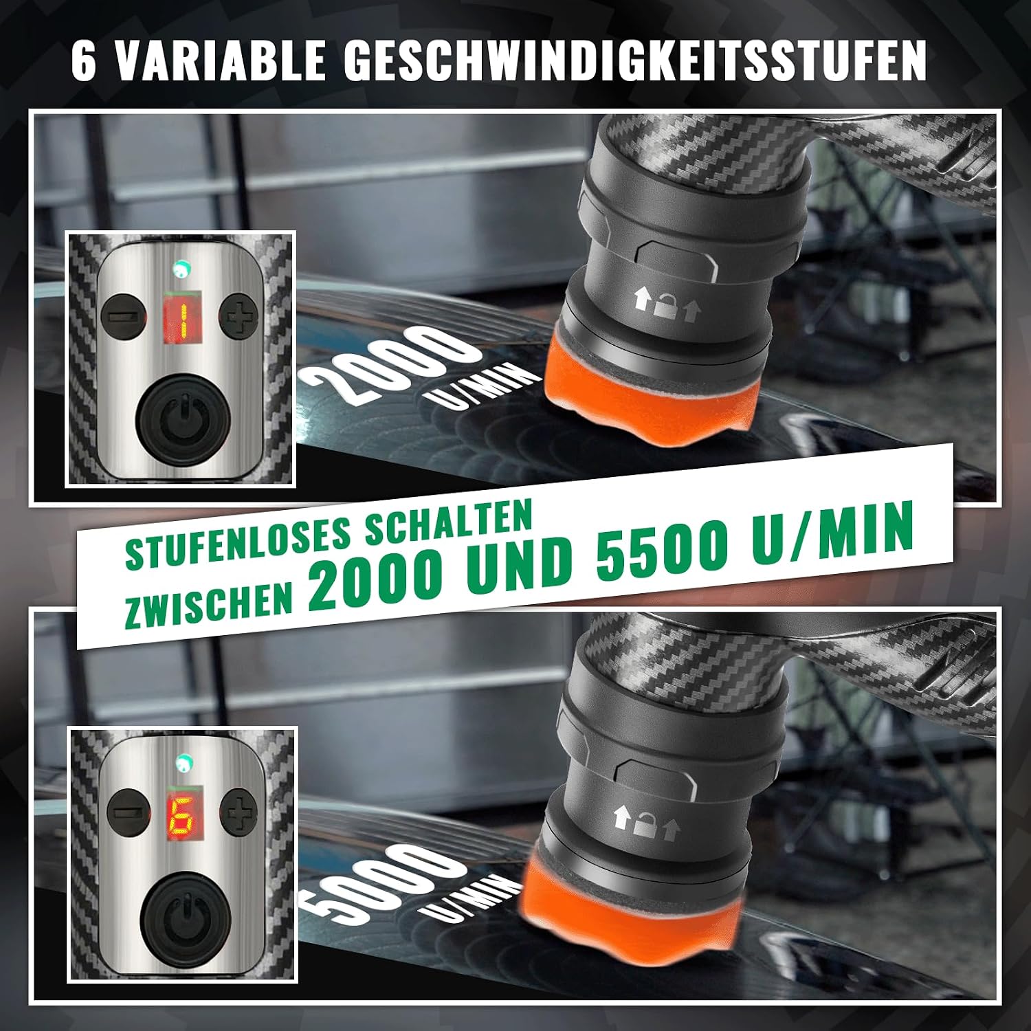 Thumbnail 6 de BATOCA S5 Mini Poliermaschine – 2-in-1 Akku-Poliermaschine mit Rotations- und Exzenterfunktion