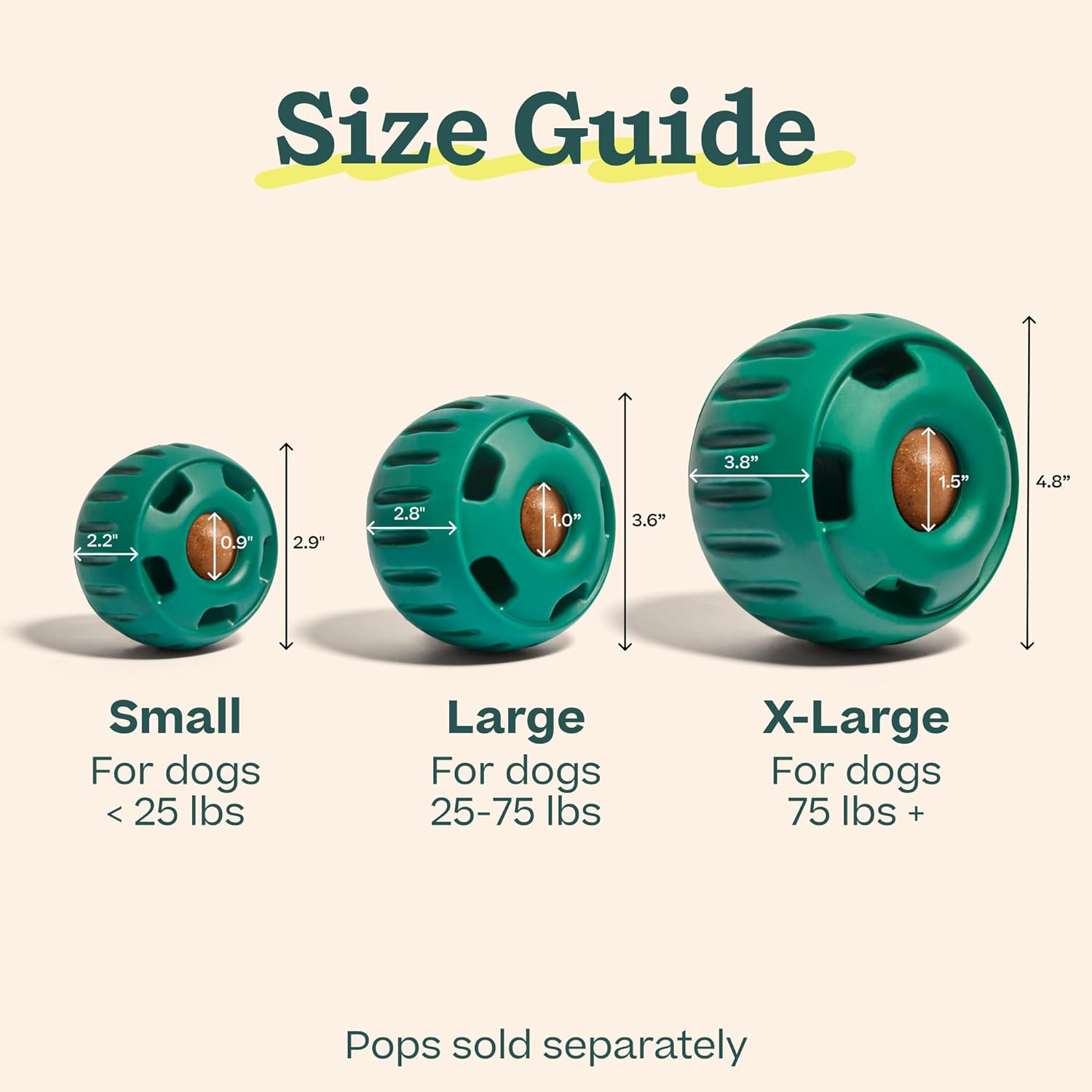Thumbnail 5 de WOOF Pupsicle: Long-Lasting Interactive Dog Ball Toy for Small Dogs (10–25 lbs)