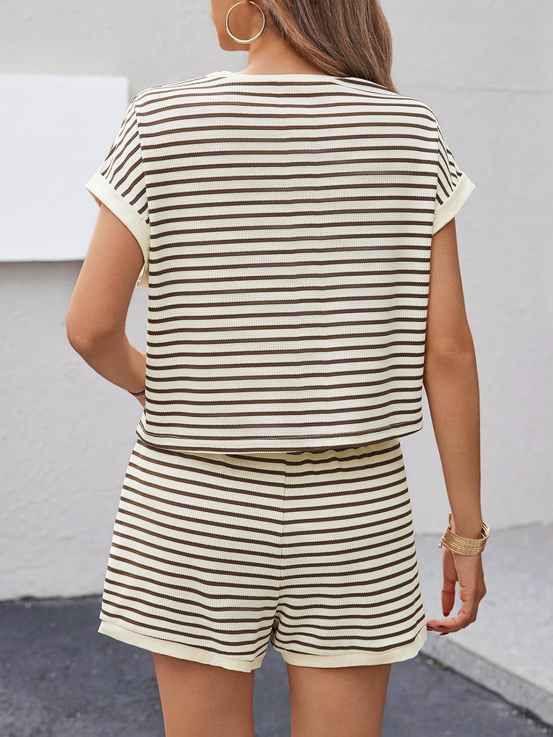 Thumbnail 4 de Tankaneo Women's Summer 2-Piece Striped Lounge Set