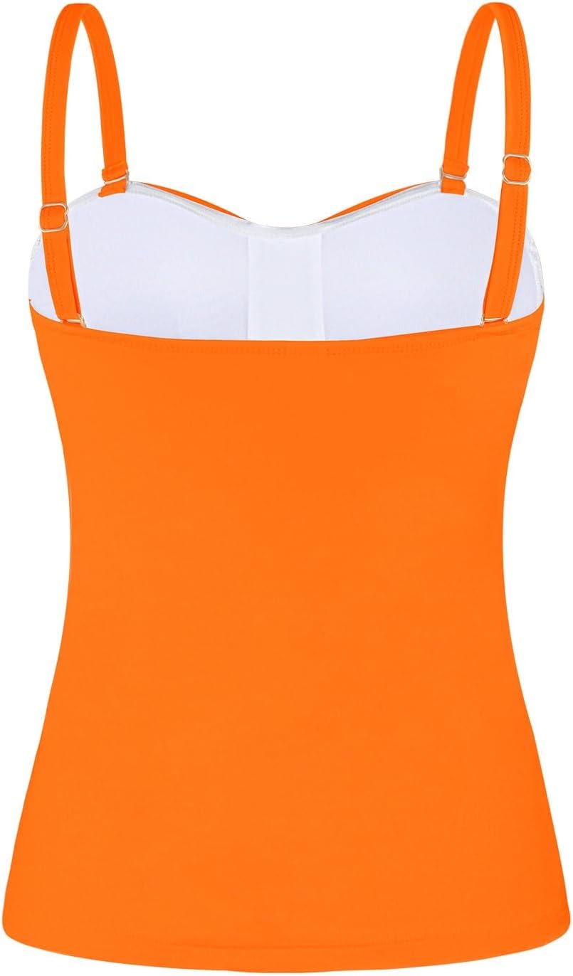 Thumbnail 2 de Ocean Blues Women's Twist Bandeau Swimsuit Top - Ruched Tummy Control Tankini Top (Top Only)