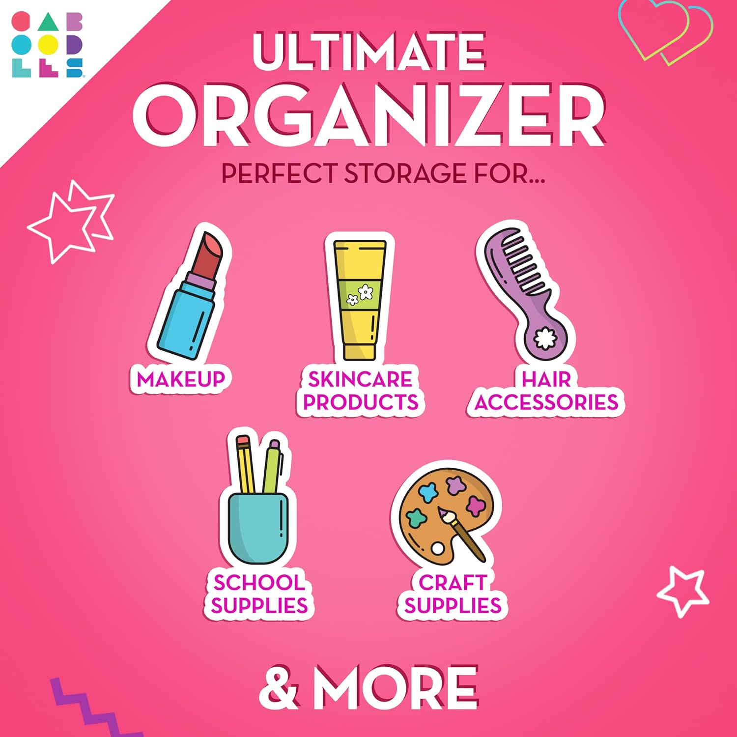 Thumbnail 2 de Caboodles On-The-Go Girl Organiseur de Maquillage – Grand rangement, miroir intégré et fermeture sécurisée