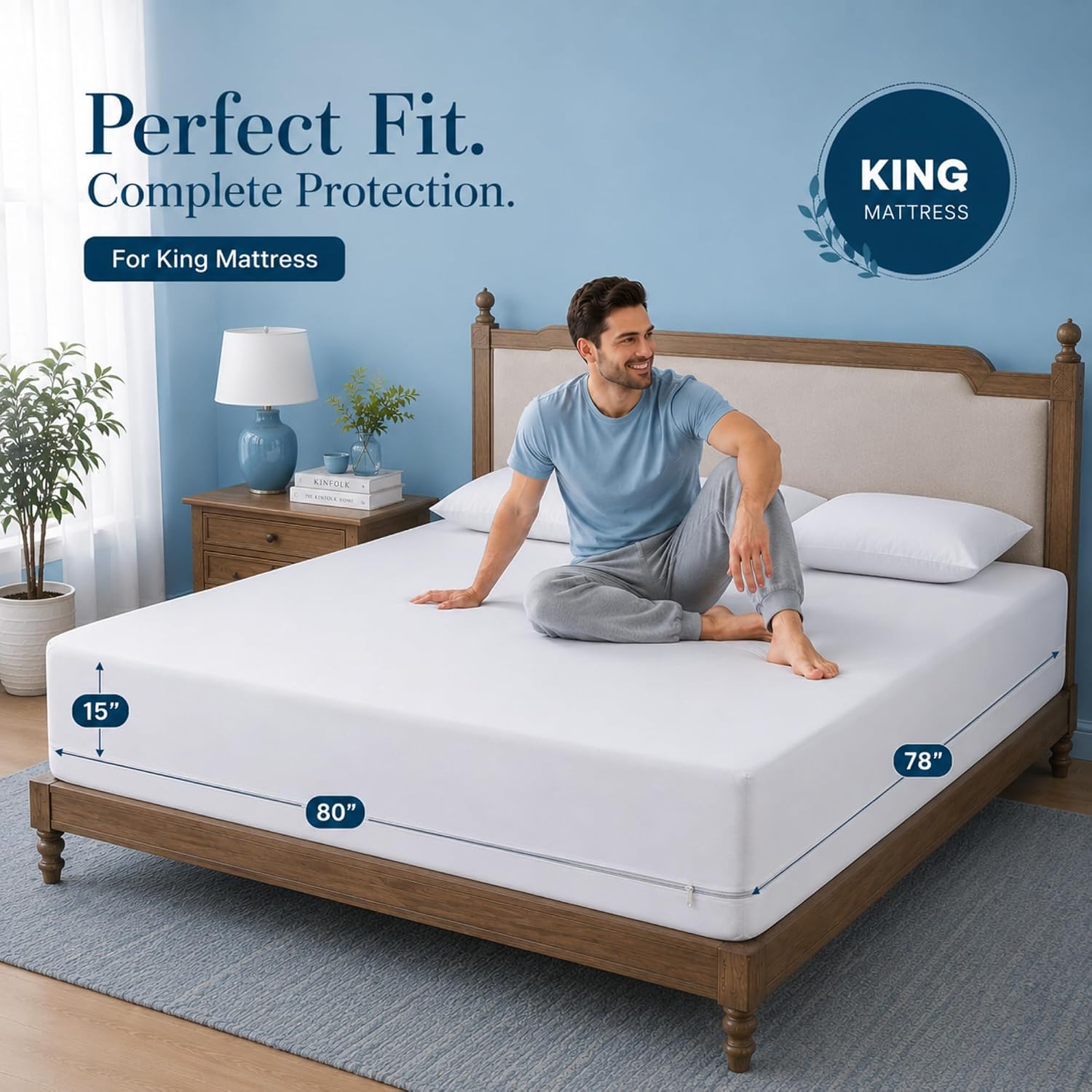Thumbnail 2 de King Mattress Protector, Zippered