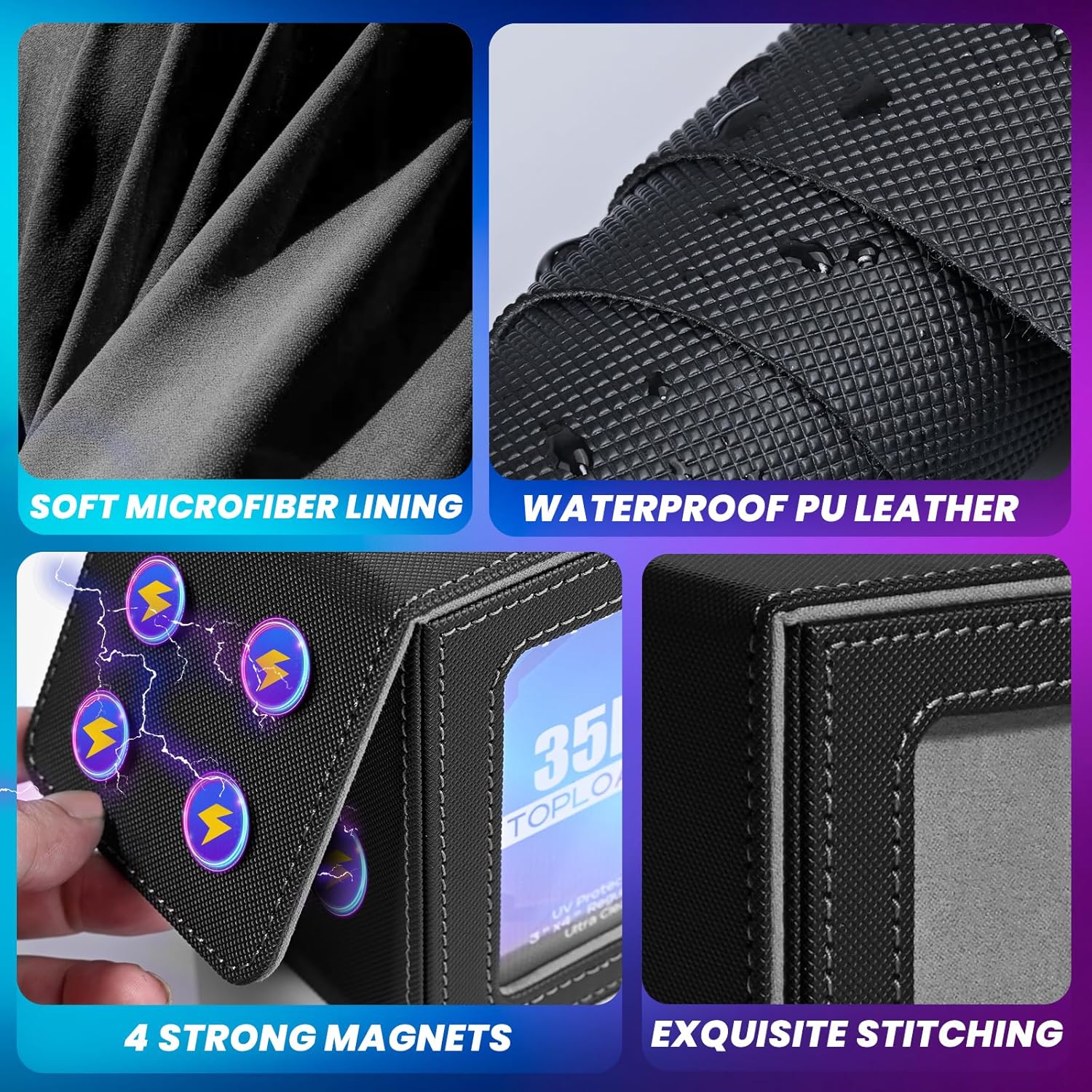 Thumbnail 2 de UAONO Magic Deck Box MTG Commander-Display 100+ Karten 2 Trennwände ⌚