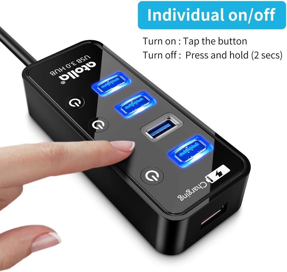 Detalle 2 de atolla USB Hub 4-port USB 3.0 with smart charge