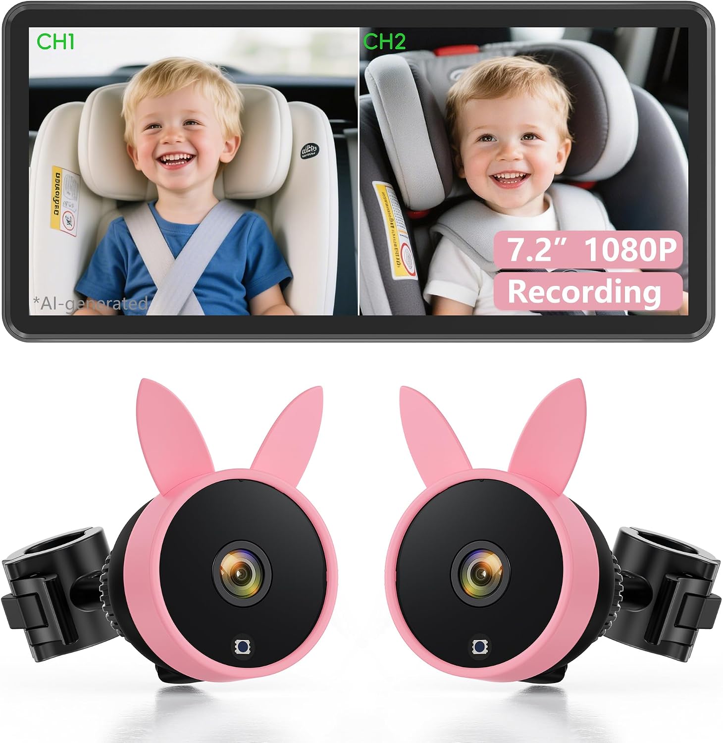 Detalle de Babyvue Dual Baby Car Camera BV3 MAX