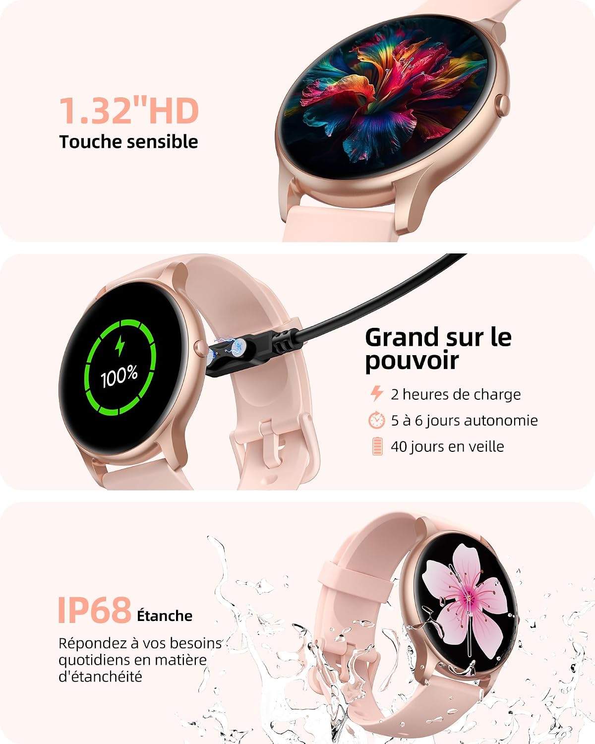 Thumbnail 6 de Parsonver SPROD1 Montre connectée 1,32 pouces