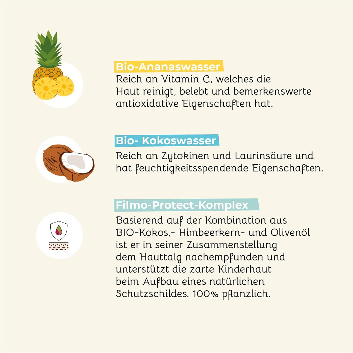 Thumbnail 5 de TOO FRUIT Reinigungsschaum Ananas-Kokosnuss für Kinder (100 ml) – sanfte Bio-Seife & Duschgel