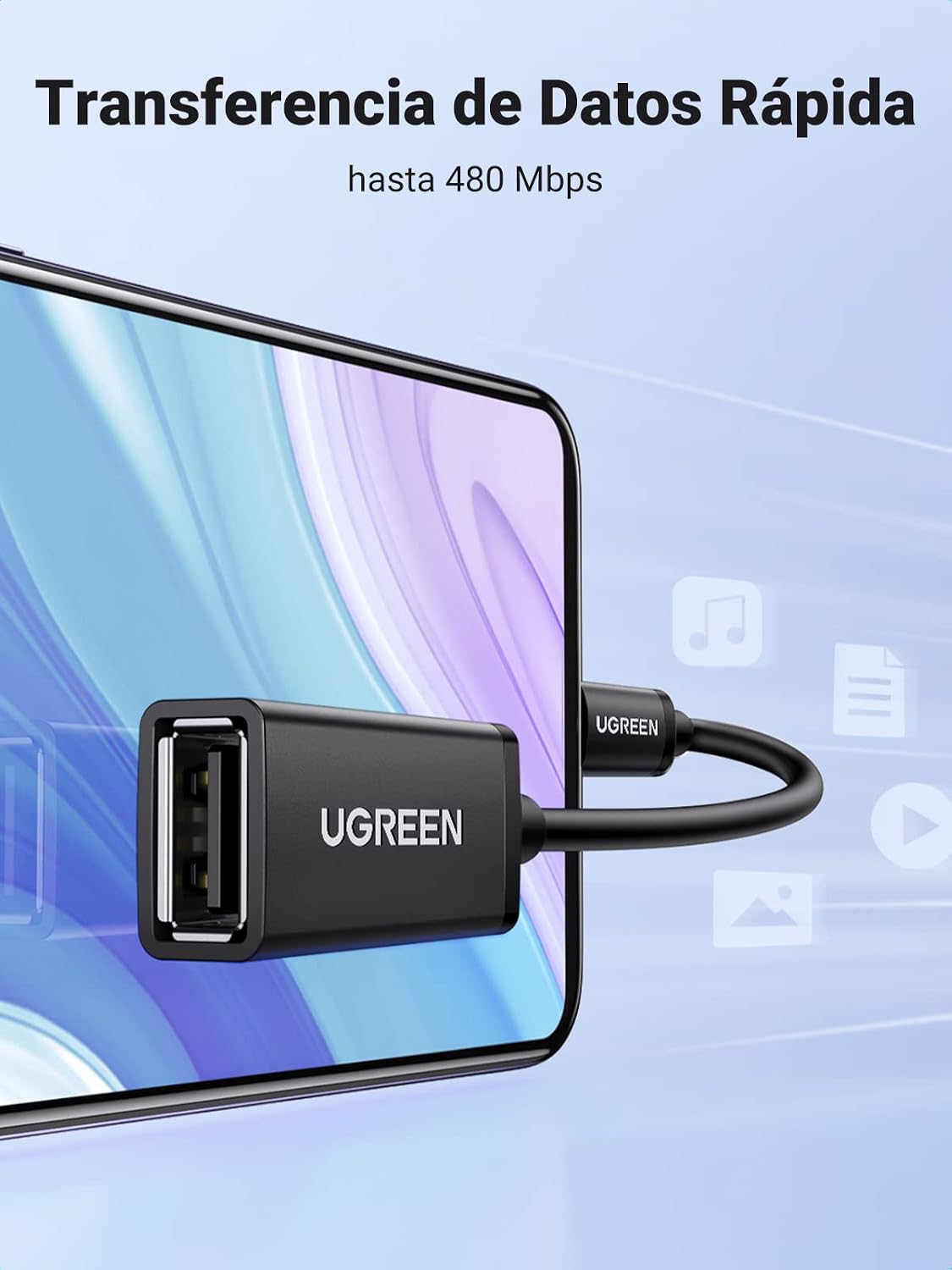 Thumbnail 4 de UGREEN Cable OTG Micro USB 2.0 Macho a Hembra