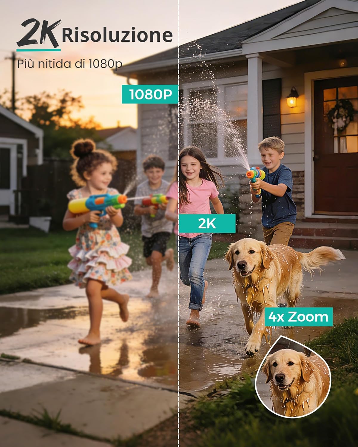 Detalle 2 de Reobiux 1080P Wi‑Fi PTZ con visione notturna