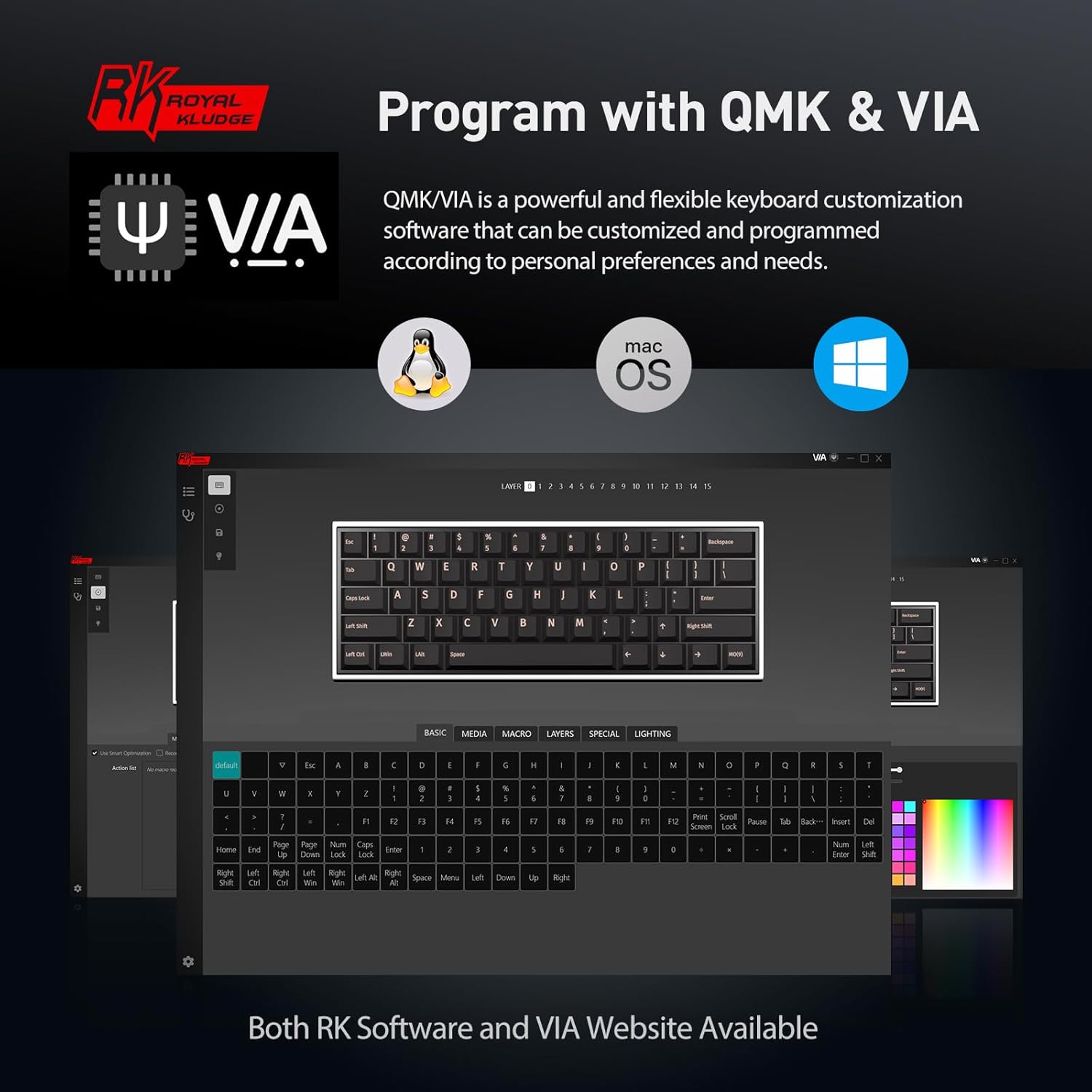Thumbnail 6 de RK ROYAL KLUDGE RK61 Wired 60% Mechanical Keyboard with RGB Backlight