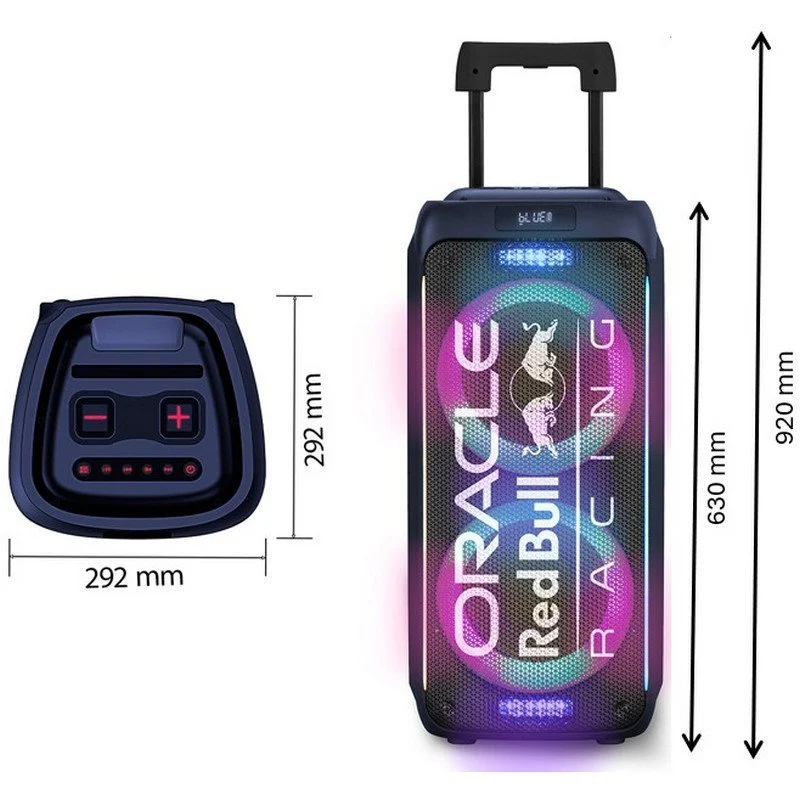 Detalle 2 de Altavoces Red Bull Racing Portátiles Inalámbricos 320W: potencia y movilidad para cualquier espacio