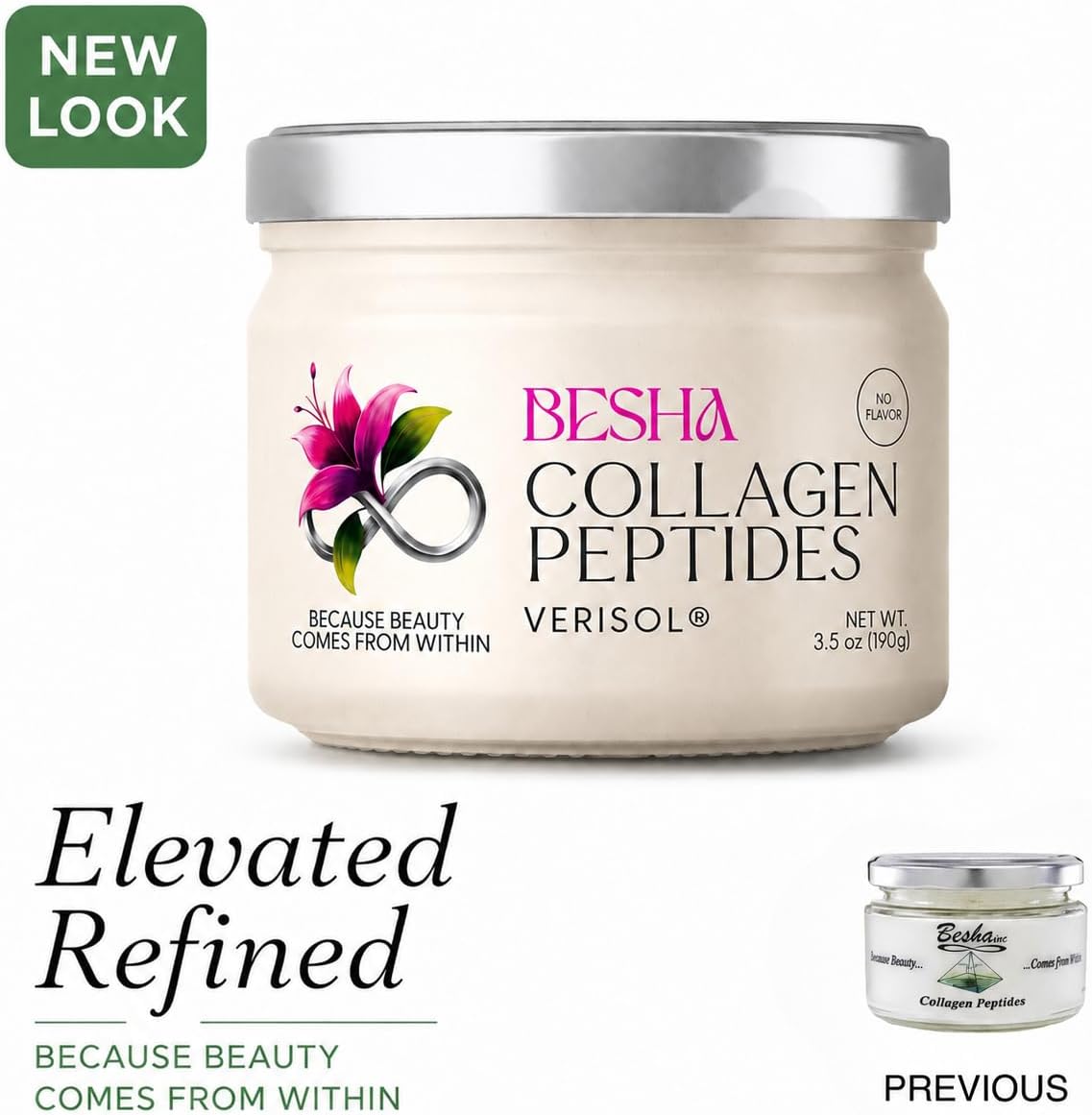 Detalle de BESHA INC Verisol Collagen Peptides Powder, Unflavored, Made in Germany