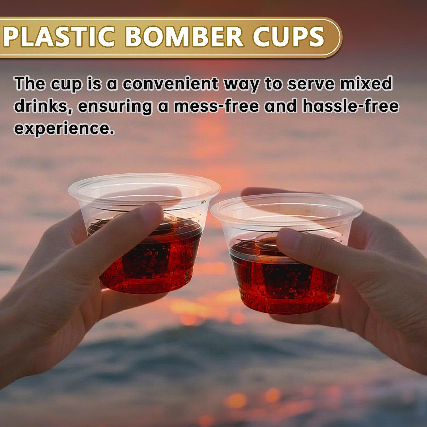 Thumbnail 4 de Slomg Plastic Bomber Cups, 3 oz
