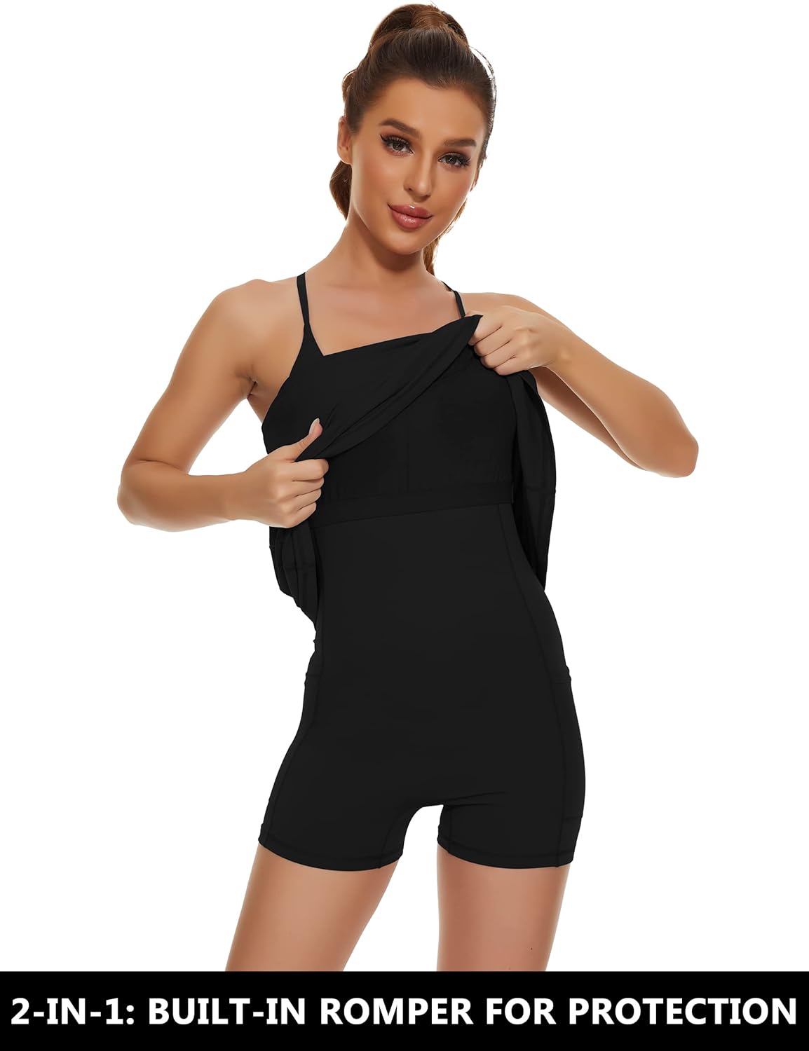 Thumbnail 3 de Desol Women's Tennis Dress: 2-in-1 Golf Workout Dress with Built-in Bra & Short Pockets