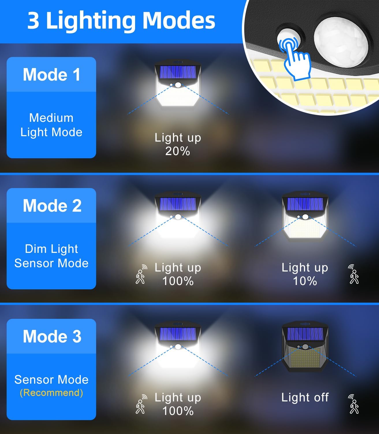 Thumbnail 4 de Solar Security Lights 248 LED, 4 Pack