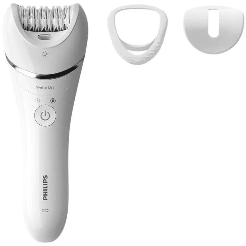 Philips Epilator Series 8000 BRE700/00 Wet & Dry: depiladora sin cables para uso en seco y bajo la ducha
