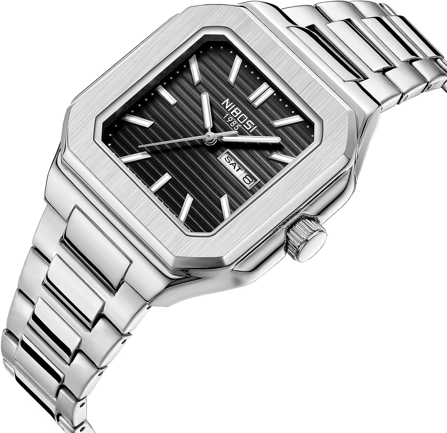 Thumbnail 2 de NIBOSI Orologio analogico da uomo quadrato