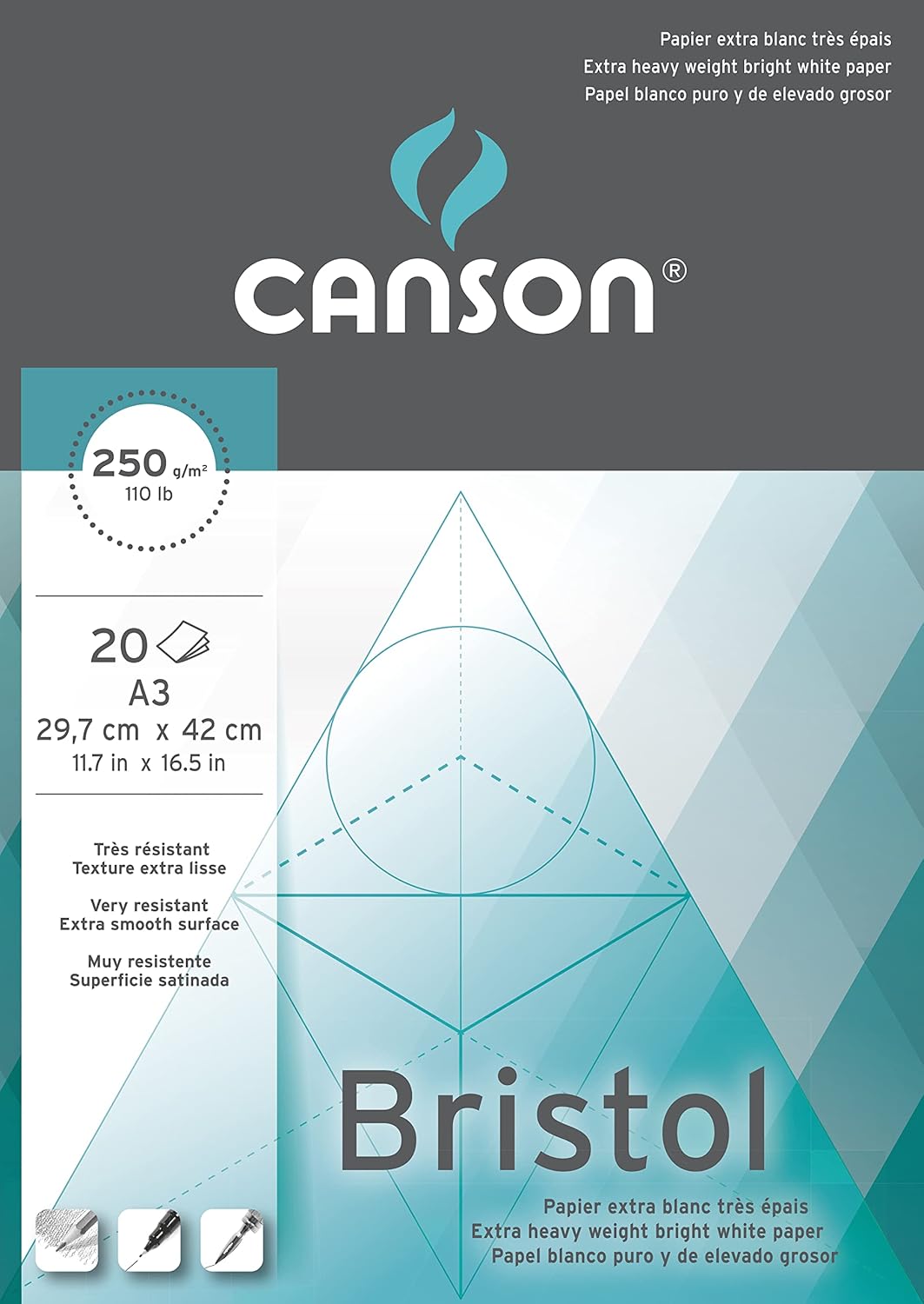 Thumbnail 1 de Canson Illustration Bristol Extra-blanc A3 (250 g/m²) — Bloc de 20 feuilles