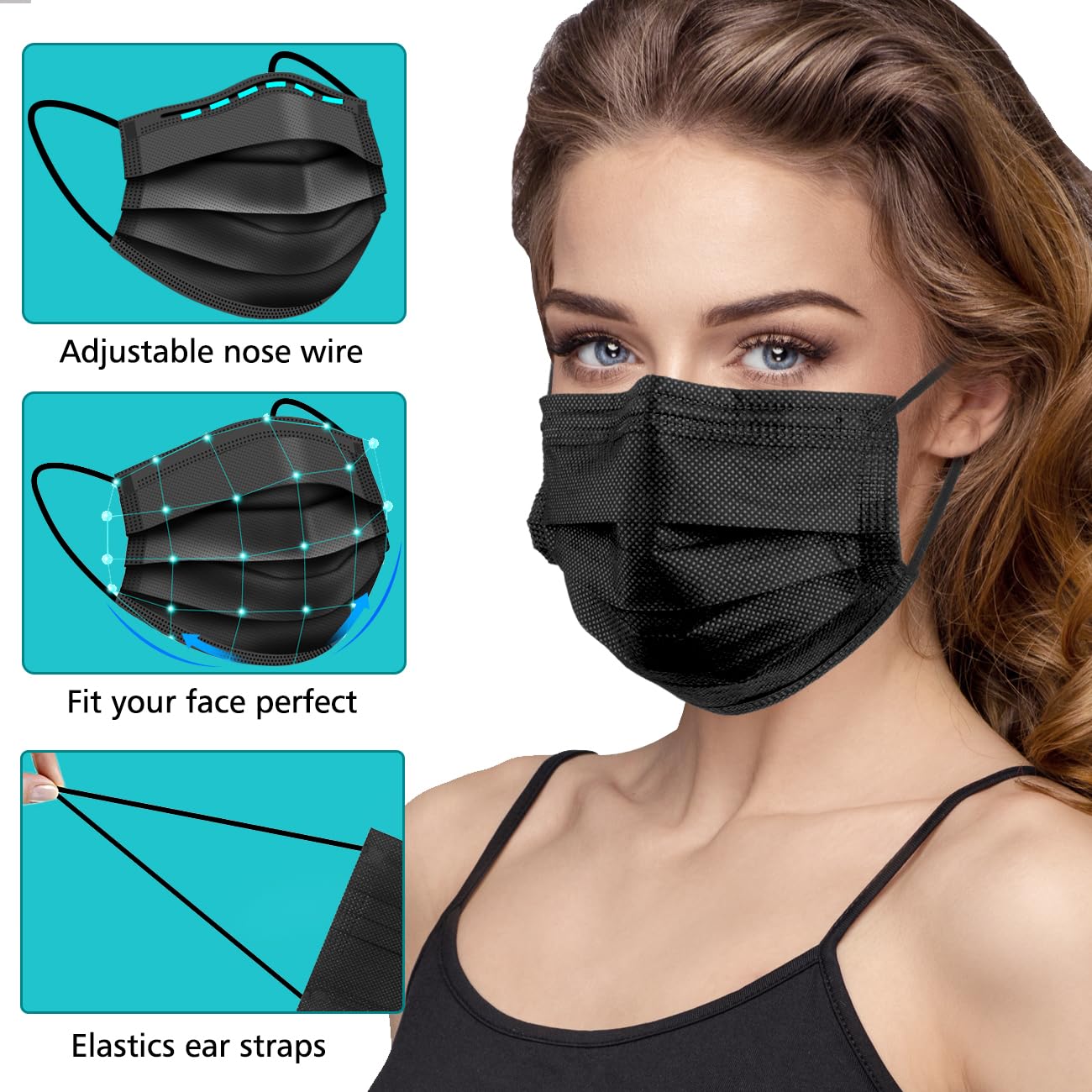 Detalle de ZTANPS 50PCS Disposable Face Masks ⚙