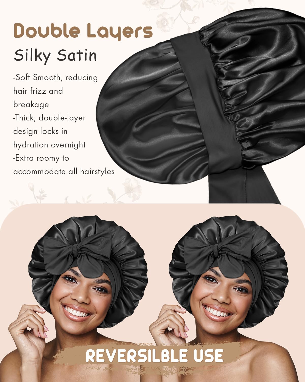 Thumbnail 6 de BONNET QUEEN Seidenhaube Schlafhaube Seide