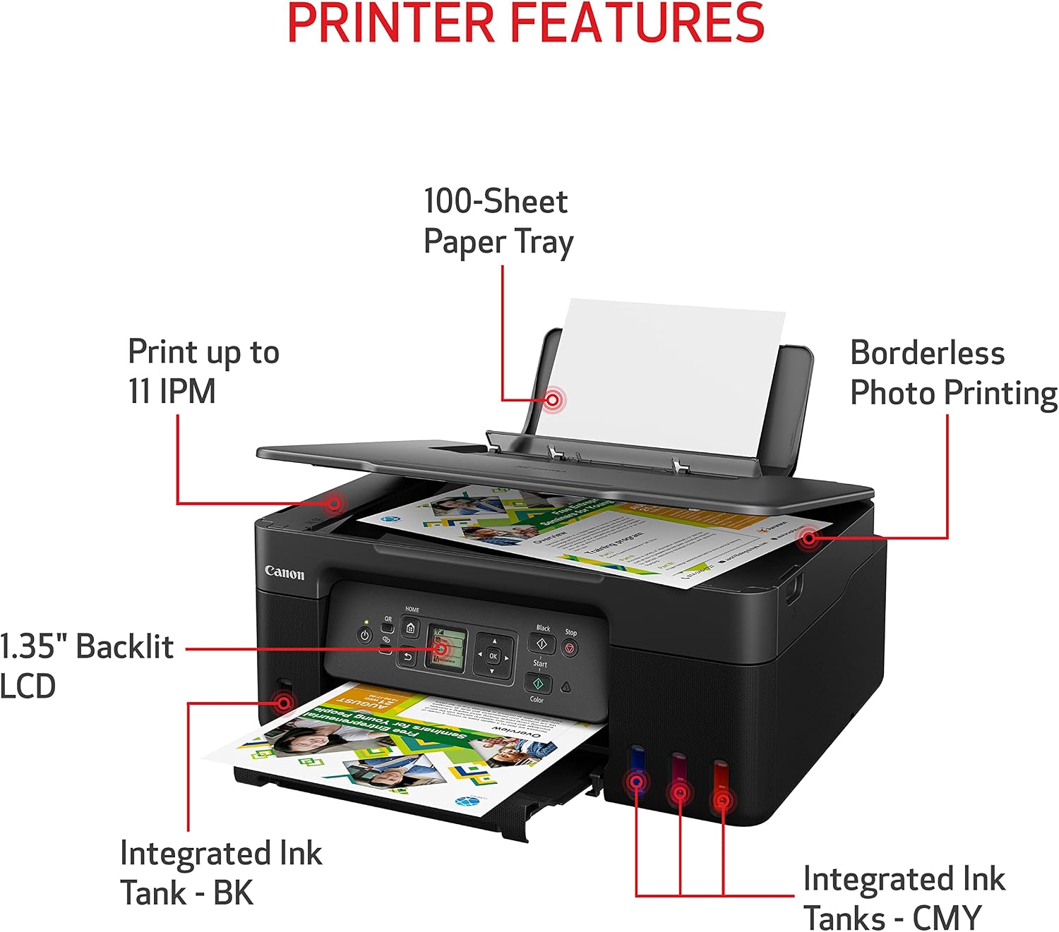 Detalle de Canon All-in-One Wireless Color Printer G3270