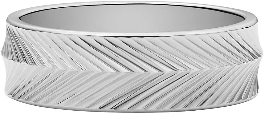 Thumbnail 5 de Fossil Damen-Edelstahlband Ringe – Goldfarbenes, poliertes Finish