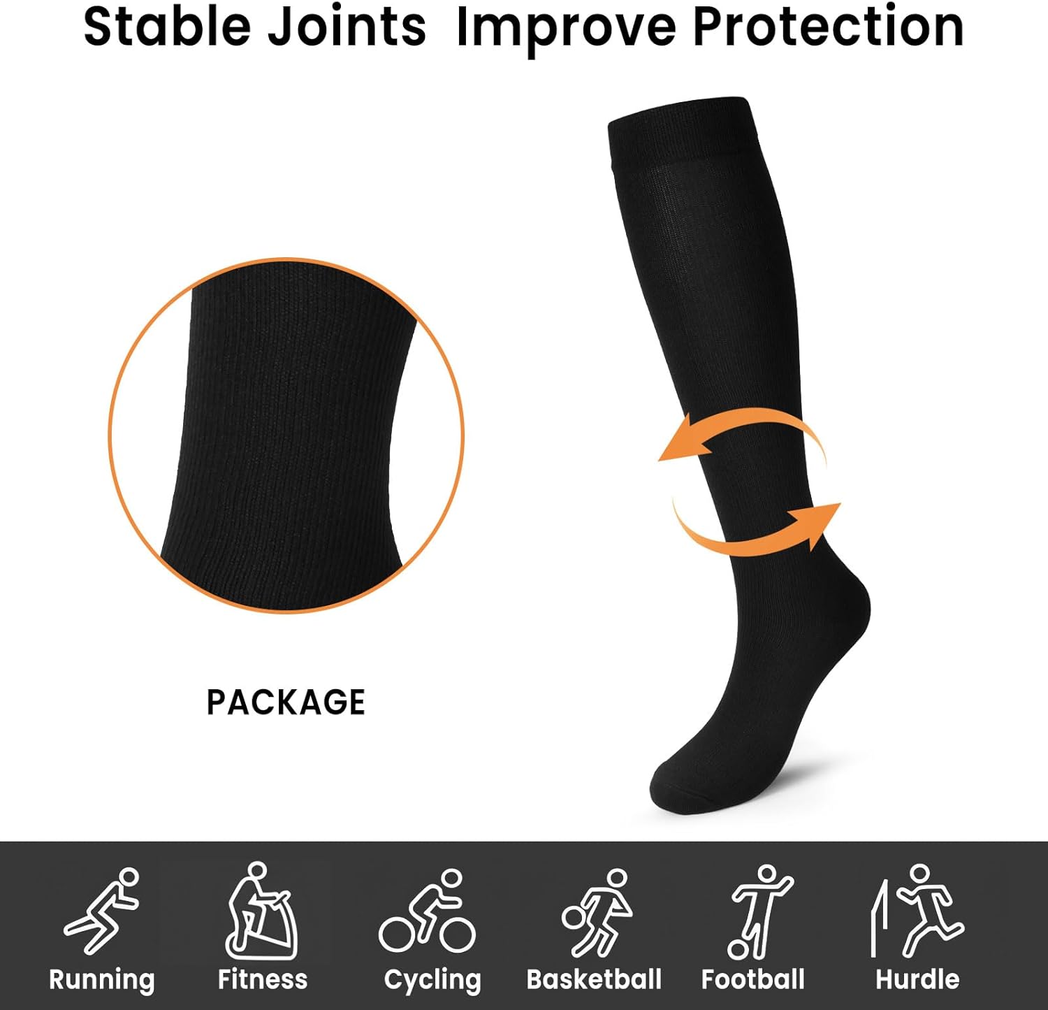 Thumbnail 2 de Pnosnesy Compression Socks (7 Pairs) for Men & Women – 15–20 mmHg
