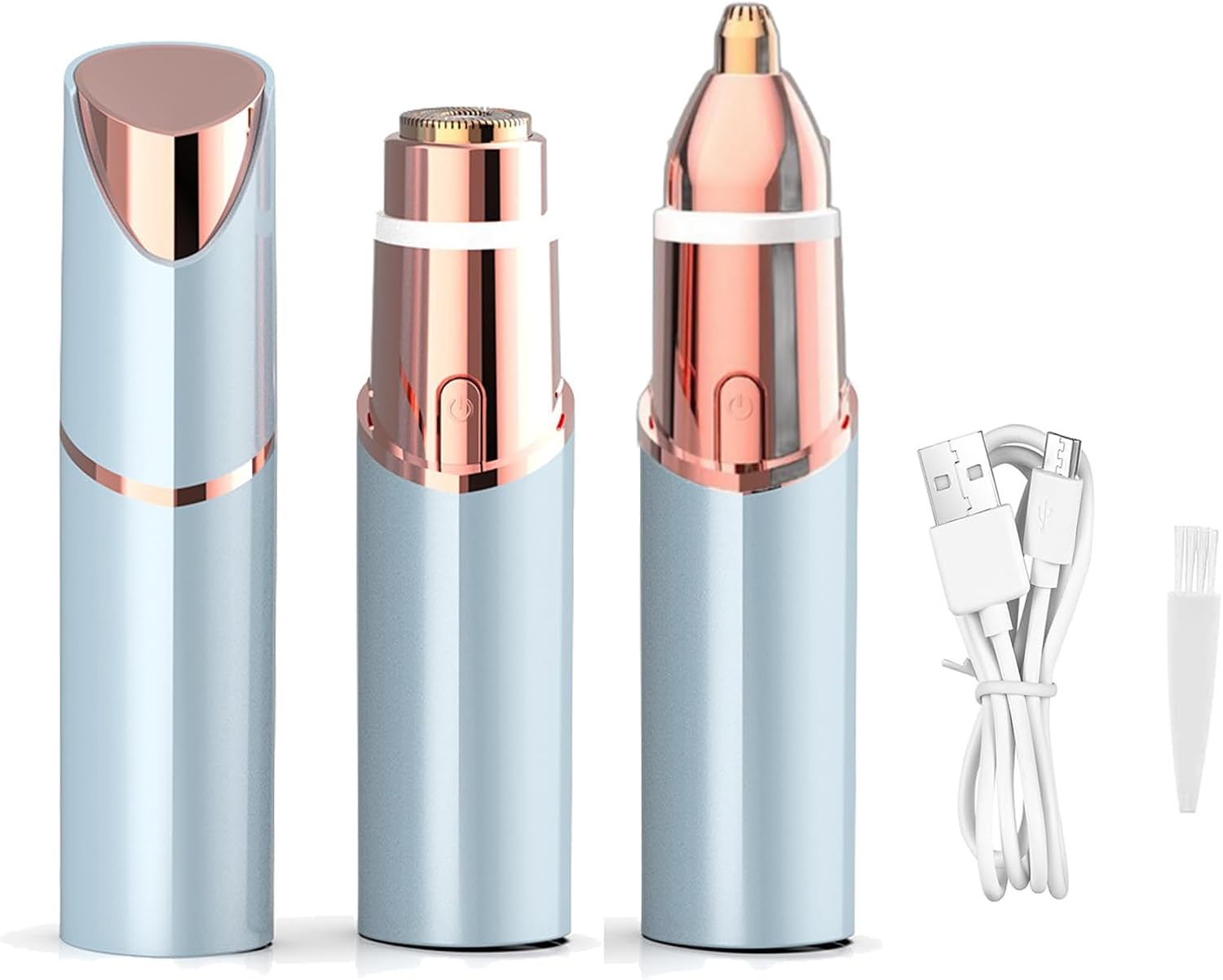 Detalle de Peach Fuzz Remover for Women – Mini USB Rechargeable Epilator & Trimmer for Face, Lips & Body