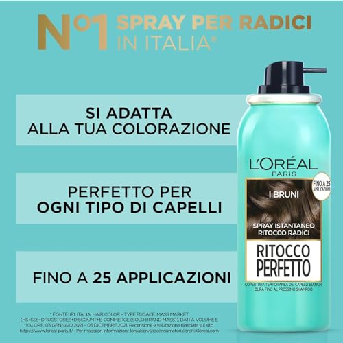 Detalle de L'Oréal Paris Spray Ritocco Perfetto Castano Freddo 75 ml