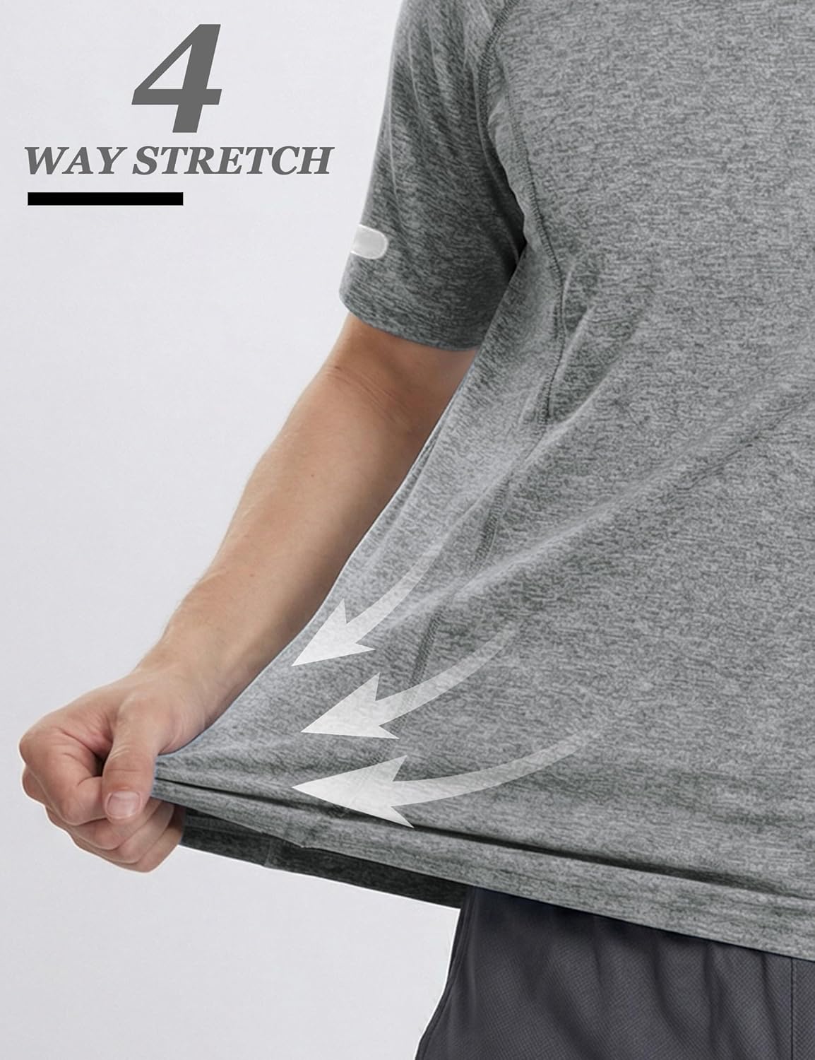 Thumbnail 4 de Wayleb Maglietta Sportiva Uomo traspirante in tessuto tecnico elastico per palestra e corsa (maniche corte)