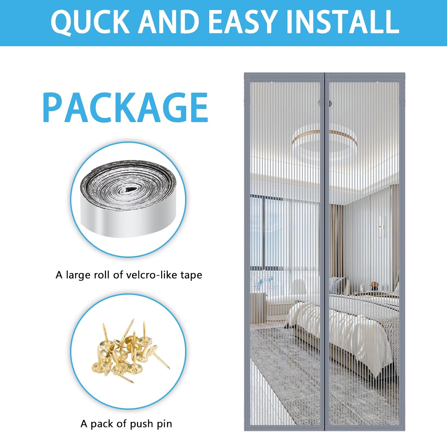 Thumbnail 3 de RnCop Magnetic Screen Door fits 90×210cm
