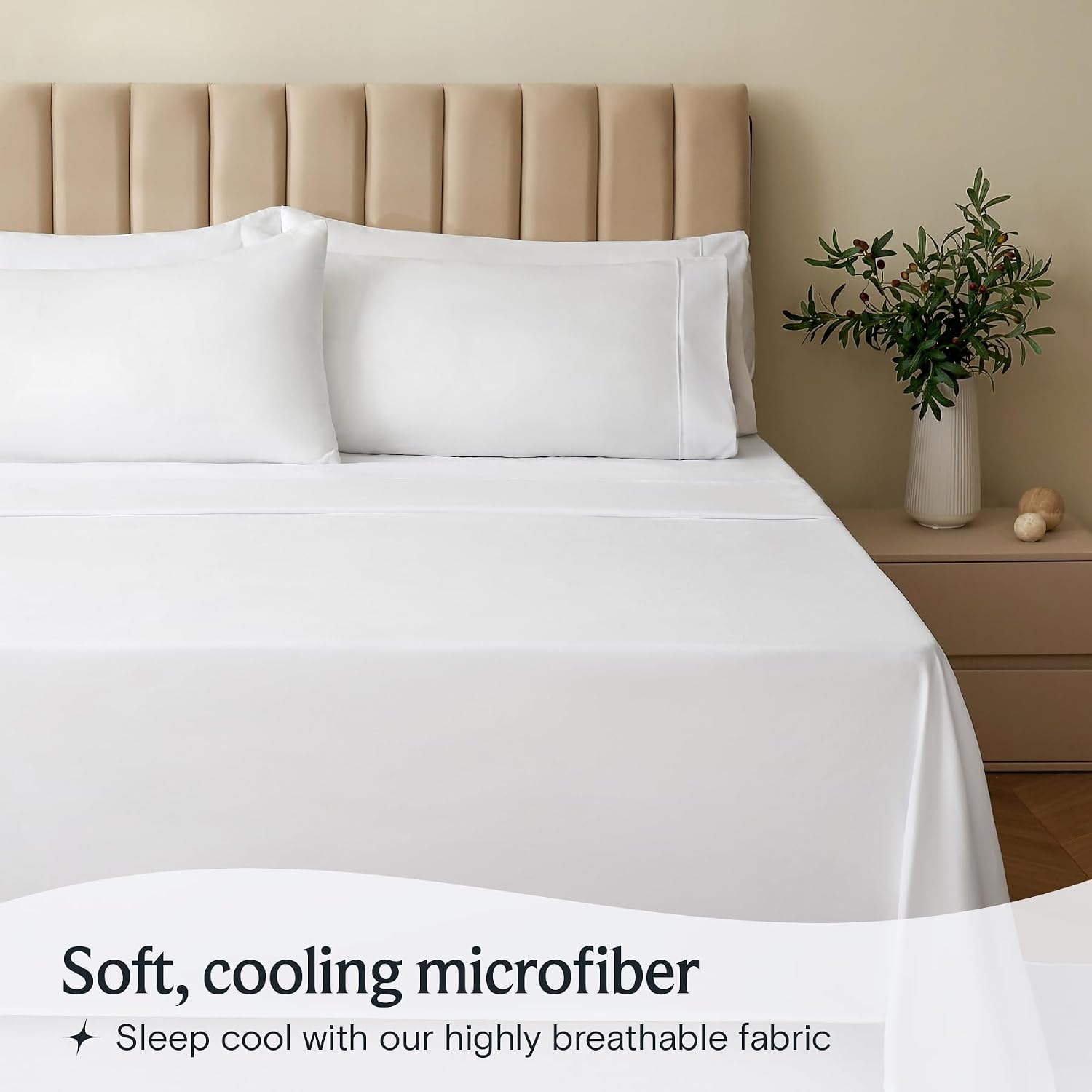 Thumbnail 2 de LuxClub Twin Sheets Set: Deep Pocket 3-Piece Microfiber Bedding, White