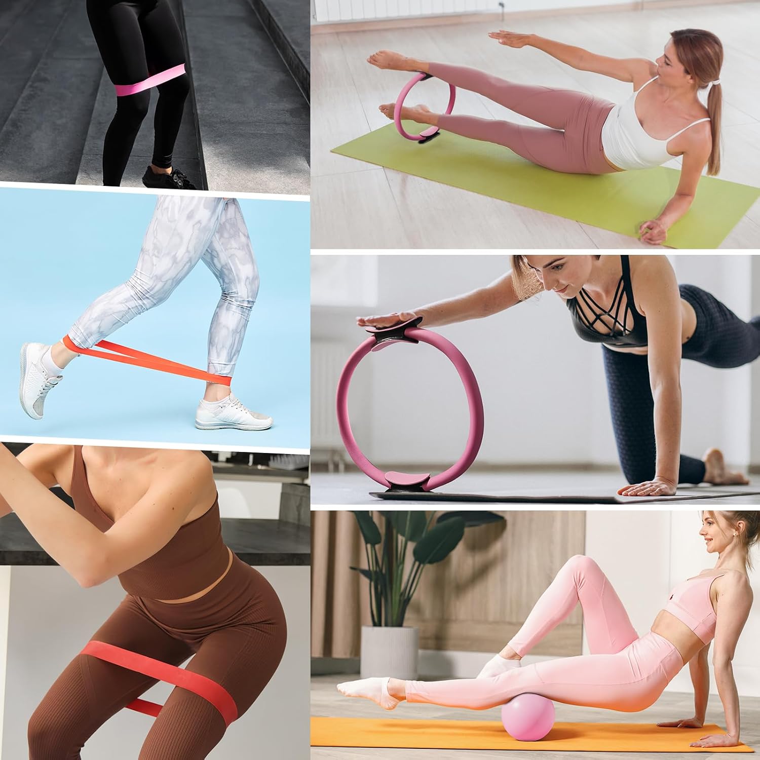 Detalle de Magic Circle Pilates Ring Set with 40 cm ring and 9" ball 🧘♀