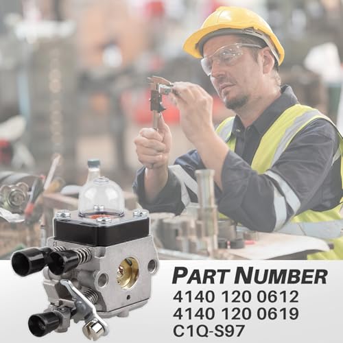Detalle de Kit carburateur Jrisbo pour STIHL FS38 FS55 FS45 FS46 KM55 FC55 HS45 – 9 en 1, pièces de remplacement compatibles