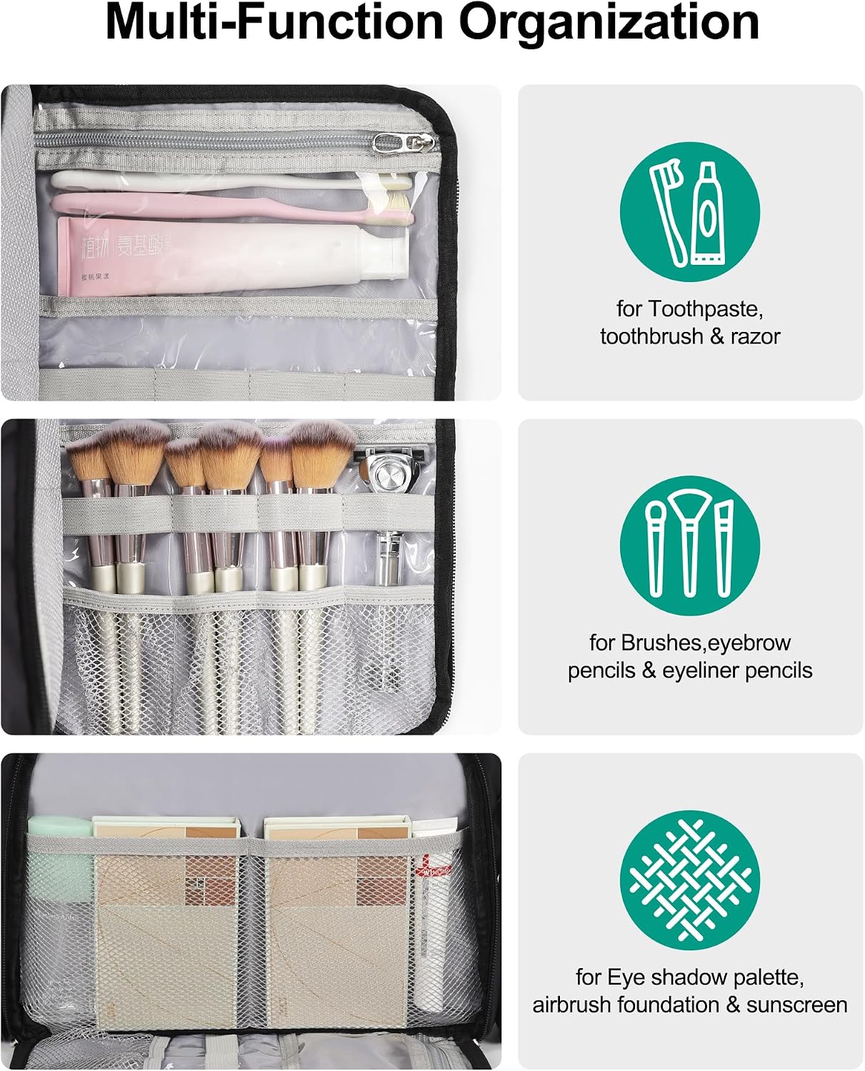Detalle 2 de Travel Makeup Bag with Taslan Fabric