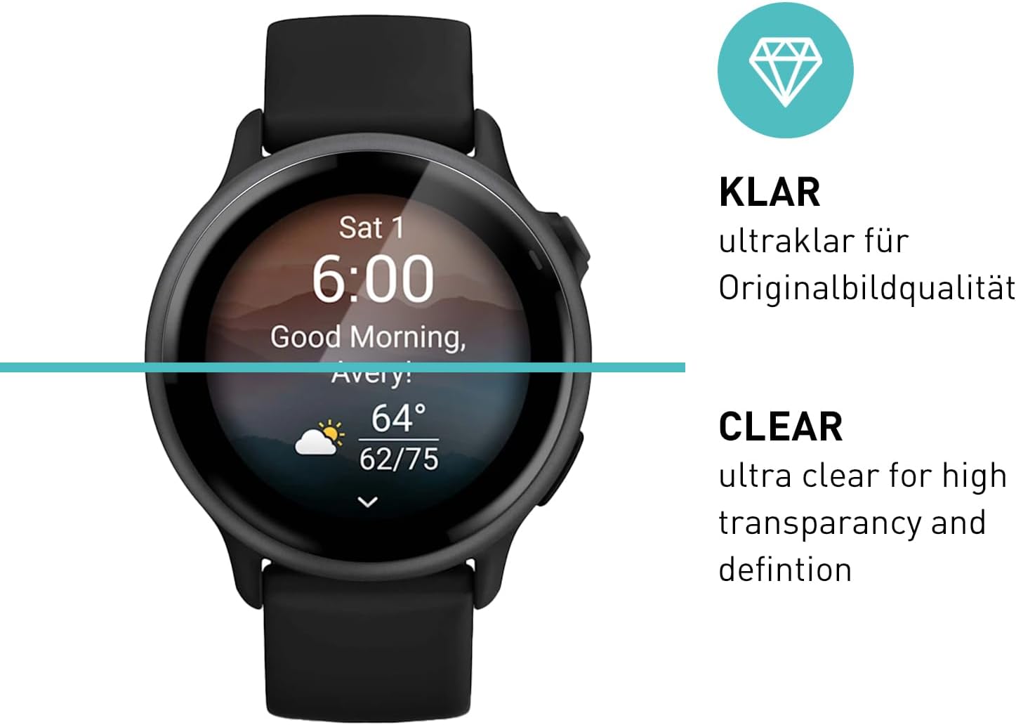 Thumbnail 1 de SmarTect 3Pack_TPU_Garmin_Vivoactive_6 TPU Screen Protectors for Garmin Vivoactive 6