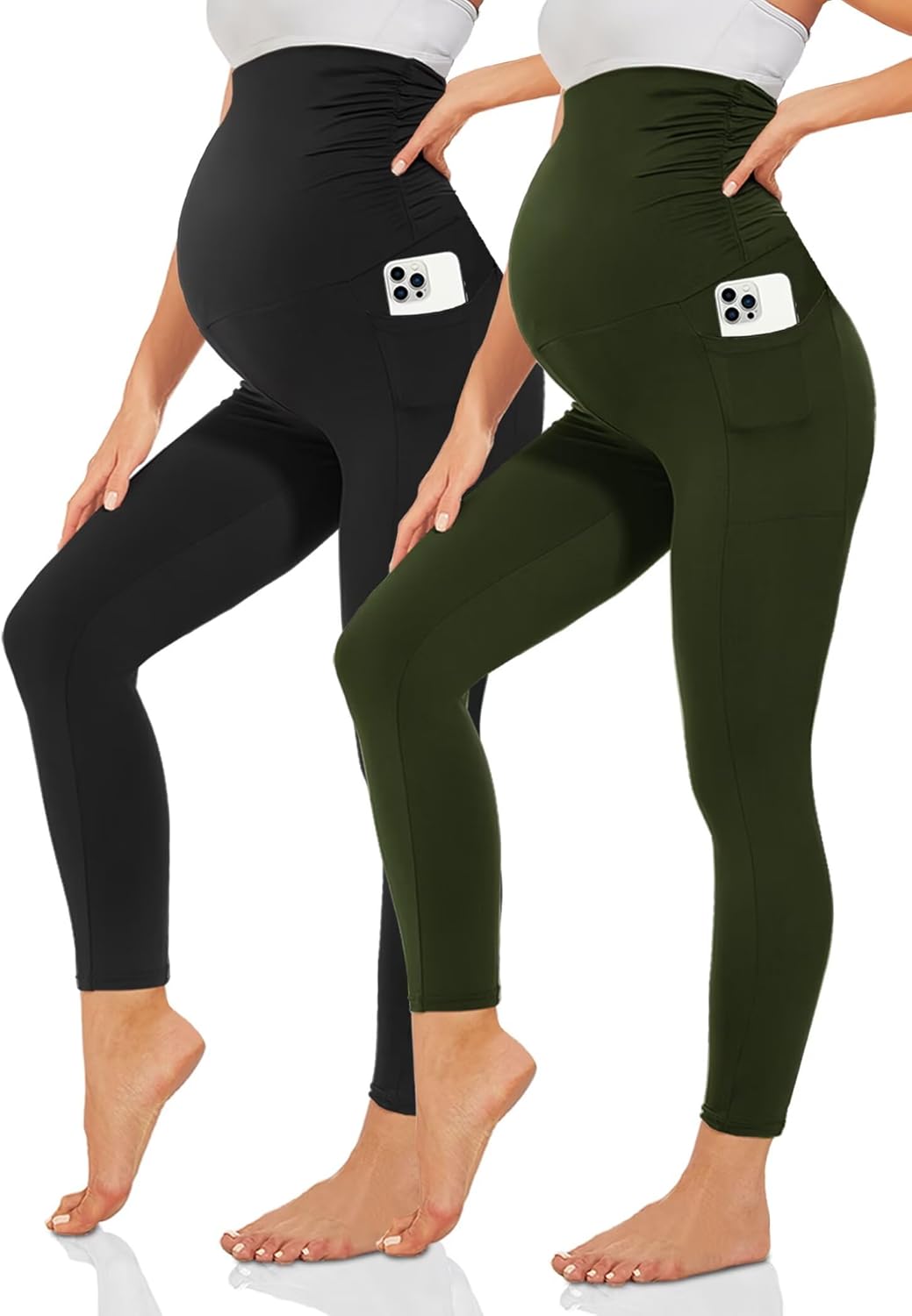 Thumbnail 4 de TNNZEET Umstandsleggings Damen – blickdichte Schwangerschafts-Leggings lang mit Taschen